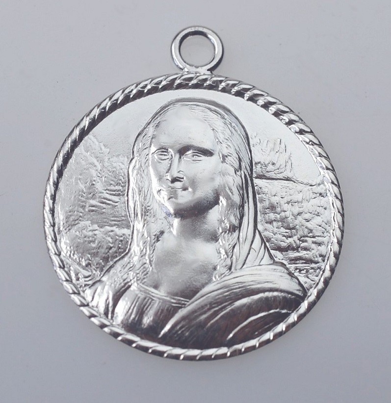Zawieszka Mona Lisa 22 mm srebro 925 ( M L )