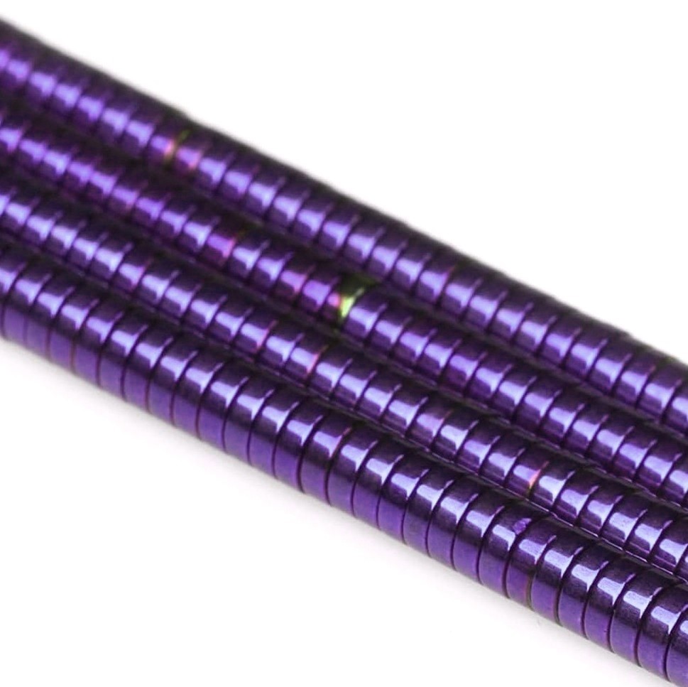 Hematyt fioletowy krążki 4,5 mm -  sznur