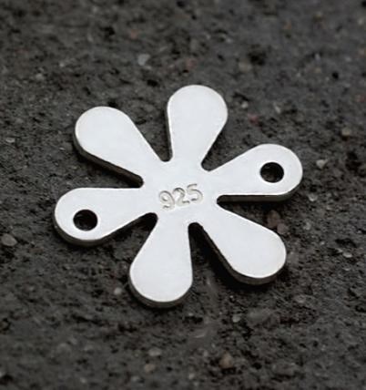 Zawieszka / łącznik kwiat srebro 925 ( ch 37 )