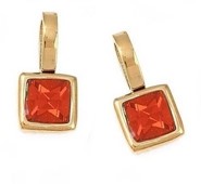 Stal chirurgiczna kwadrat z cyrkonią ( Red )