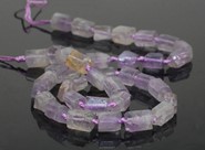 Ametyst ametryn  surowe kamienie - sznur