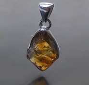 Cytryn surowy  wisiorek srebro 925 (W6)