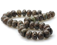 Agat tybetański  oponki 15-14 mm - sznur 32 cm