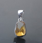 Cytryn surowy  wisiorek srebro 925 (W10)