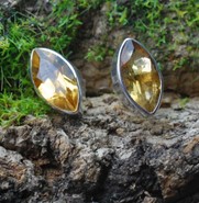 Cytryn markizy kolczyki  srebro 925 (K5)