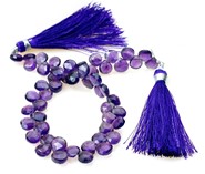 Ametyst  - fasetowane briolette cebulka (D)