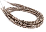 Diament surowy 2-3 mm brązowy - sznur 20 cm