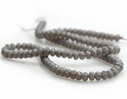 Jadeit  fasetow. oponki  4 mm - sznur (szary)