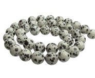 Jaspis dalmatyńczyk kule 10 mm -  sznur