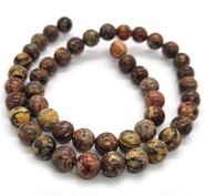 Jaspis leopardzi kule 8 mm -  sznur