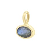Labradoryt zawieszka owal  srebro 925 (Z14)