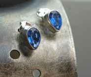 Kyanit kolczyki  srebro 925 (K2)