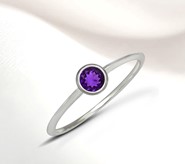 Ametyst pierścionek koło 4 mm  (R8)