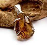 Cytryn surowy  wisiorek srebro 925 (W7)