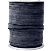 Rzemień zamszowy grafitowy 5 mm - 1 metr  ( IN)