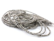 Diament surowy 2-3 mm szary - sznur 20 cm
