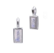 Kamień księżycowy zawieszka prostokąt srebro Z6