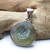 Szkło antyczne wisiorek srebro 925  ( W1)