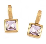 Stal chirurgiczna kwadrat z cyrkonią ( Lilaróż )