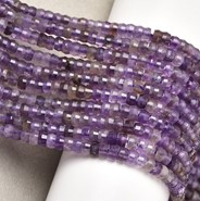 Ametyst  fasetowane krążki 4 mm - sznur