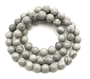 Jaspis kule 6 mm -  sznur (szary )