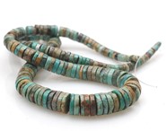 Turkus naturalny hubei krążki  - sznur