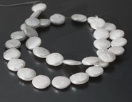 Perły keshi  pastylki  11,5-10 mm - sznur