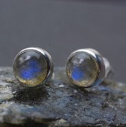 Labradoryt kolczyki  srebro 925 (K4)