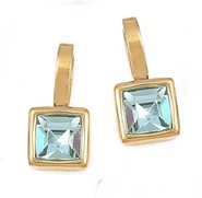 Stal chirurgiczna kwadrat z cyrkonią (Akwamaryn)