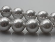 Perła muszlowa kule 10 mm - sznur (srebrzystoszary