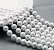 Perła muszlowa kule 8 mm - sznur  ( biały)