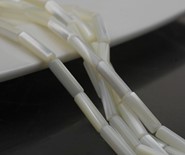 Masa perłowa walce  13 mm - sznur ( biała )