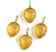 Cytryn zawieszka liść srebro 925 (Z19)