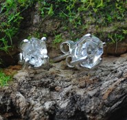 Herkimer diament kolczyki  srebro 925 (K1)