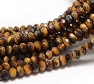 Tygrysie oko  fasetowane oponki 8 mm - sznur