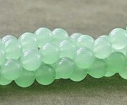 Jadeit kule 6 mm - sznur  (zielony)