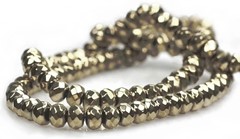 Hematyt pirytowy fasetow. oponki 4,5 mm - sznur