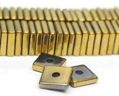 Hematyt  złoty kwadraty - sznur