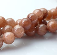 Jadeit kule 6 mm - sznur ( j. brązowy)