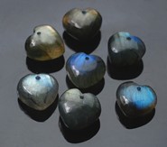 Labradoryt  serce - zawieszka