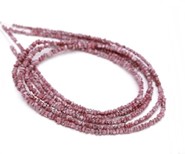 Diament surowy 2-3 mm różowy - sznur 20 cm