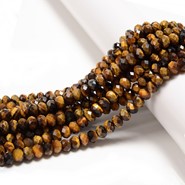 Tygrysie oko  fasetowane oponki 6 mm - sznur