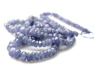 Tanzanit fasetowane oponki 6 - 3 mm-sznur  (T9)