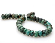 Turkus afrykański oponki 8  mm - sznur 18 cm