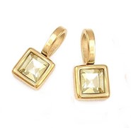 Stal chirurgiczna kwadrat z cyrkonią (Lemon)