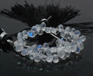 Kamień księżycowy  - fasetowane briolette kropla