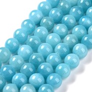 Jadeit  kule 6 mm  - sznur (turkusowy błękit )