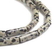 Jaspis dalmatyńczyk walce 13/ 4 mm -  sznur