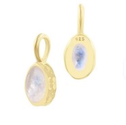 Kamień księżycowy zawieszka owal  srebro Z12