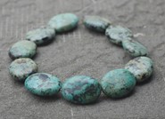Turkus afrykański  owale 20 mm - sznur 21 cm